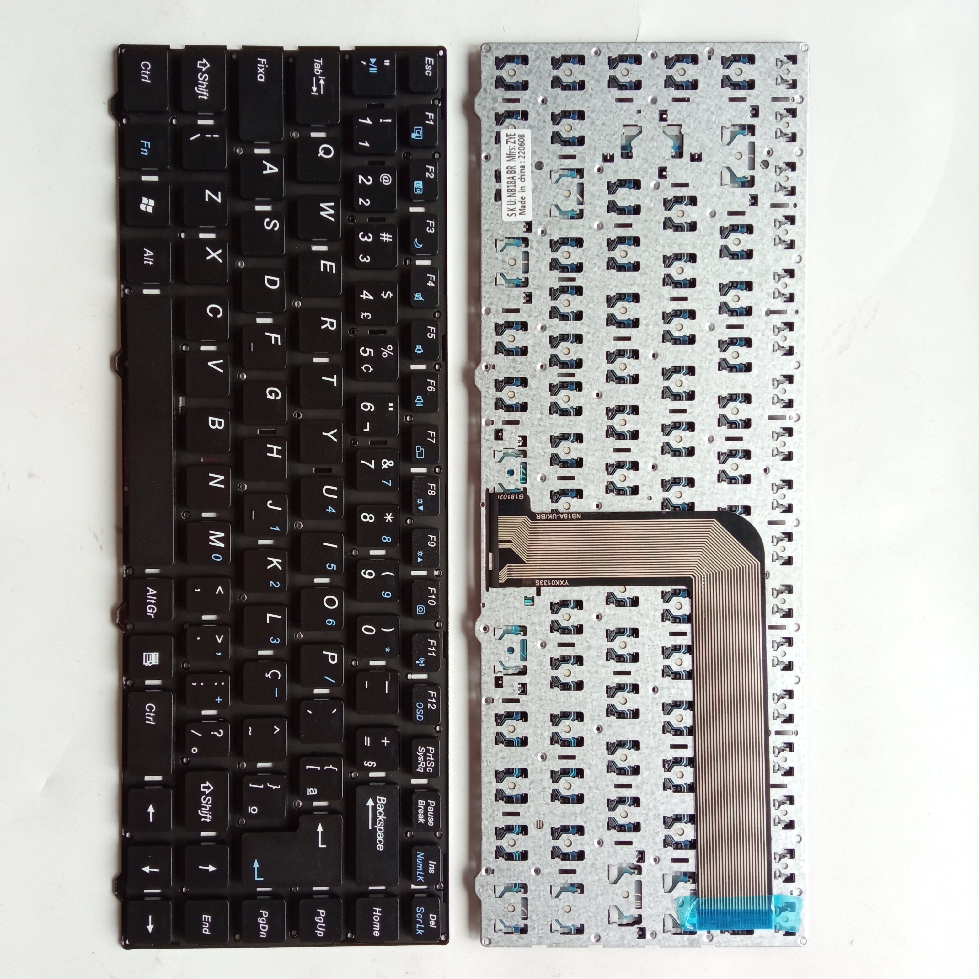 Picture of New Replacement Laptop Keyboard For ACER F233 F11 wireless lower right MP-10F88PA-F51C BLACK (OEM) BR Layout